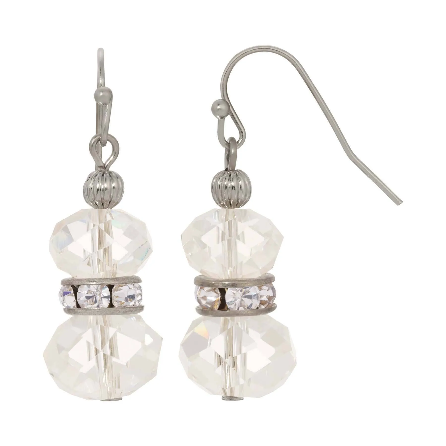 1928 Jewelry Dual Elegance Crystal Drop Earrings 1928 Jewelry