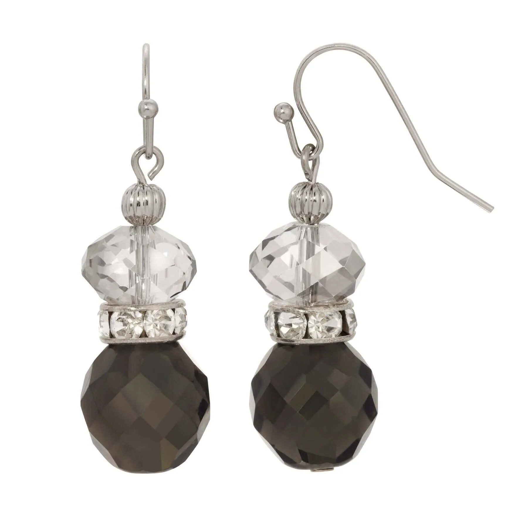 1928 Jewelry Dual Elegance Crystal Drop Earrings 1928 Jewelry