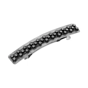 1928 Jewelry Dual Grid Multi Crystal Hair Barrette 1928 Jewelry