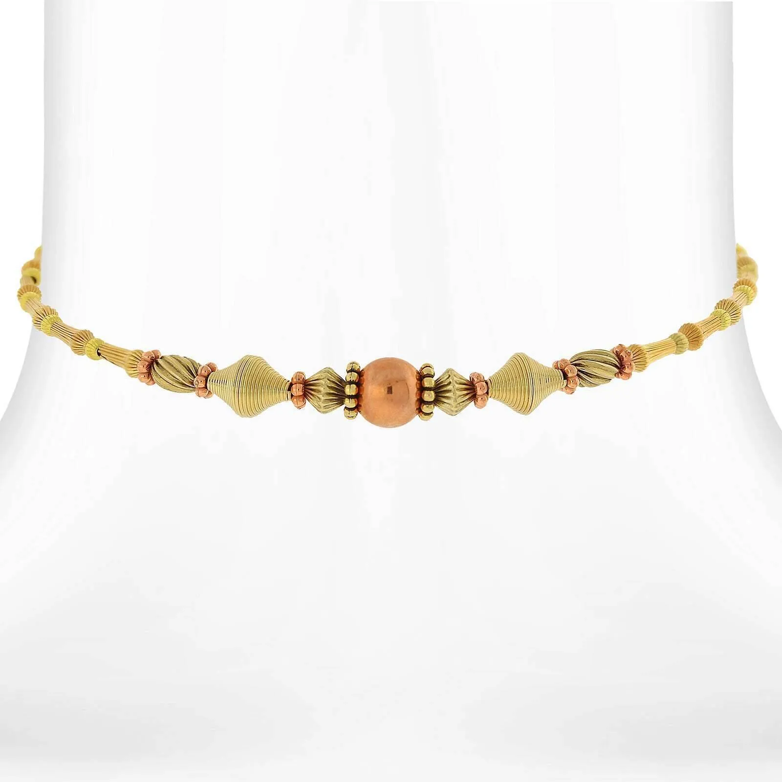 1928 Jewelry Eclectic Multi Beaded Choker Necklace 15" 1928 Jewelry