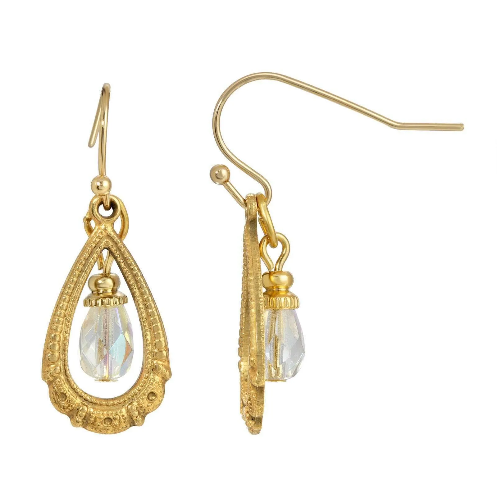 1928 Jewelry Elegancia Antigua Teardrop Crystal Dangle Earrings 1928 Jewelry