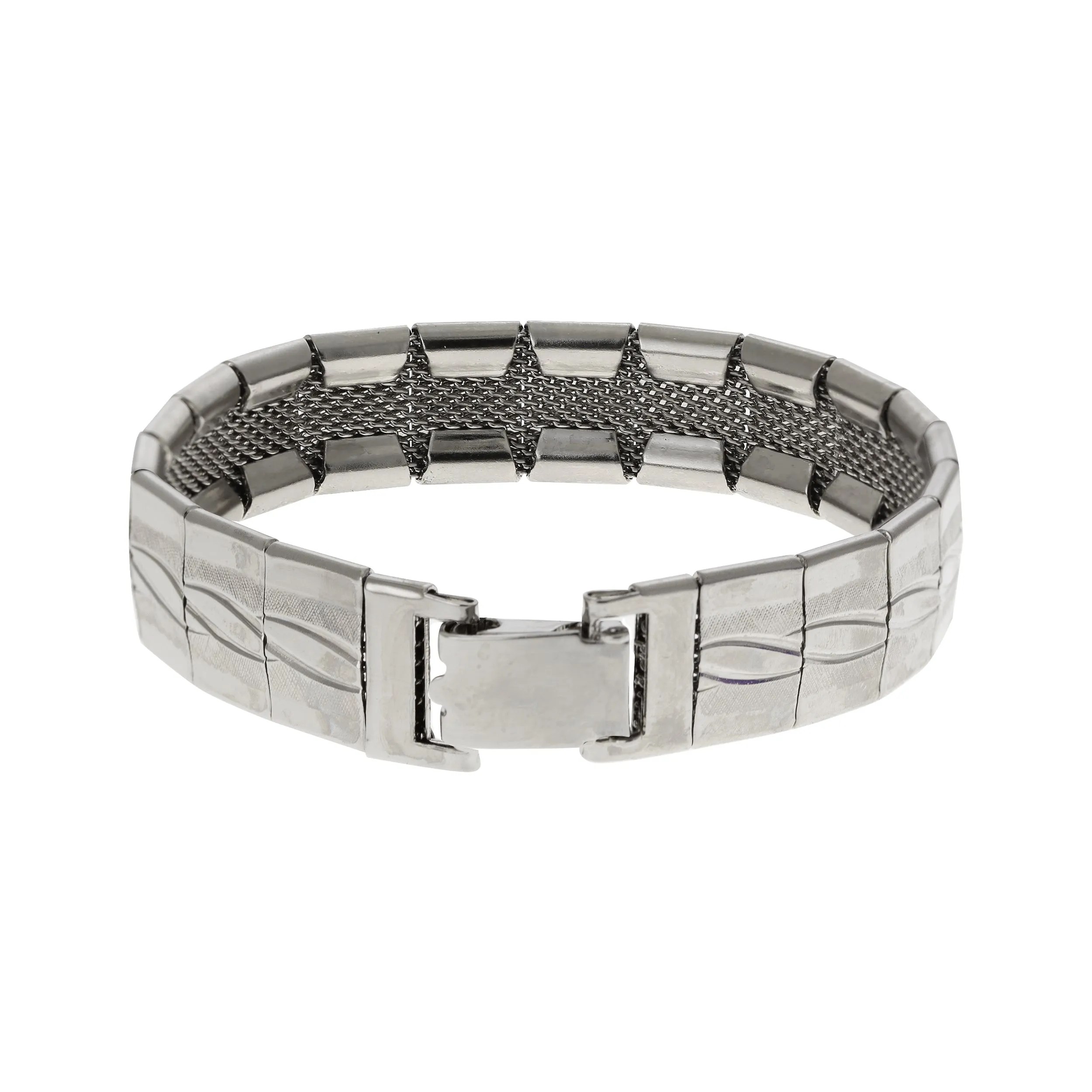 1928 Jewelry Elegant Wave Link Mesh Bracelet 1928 Jewelry