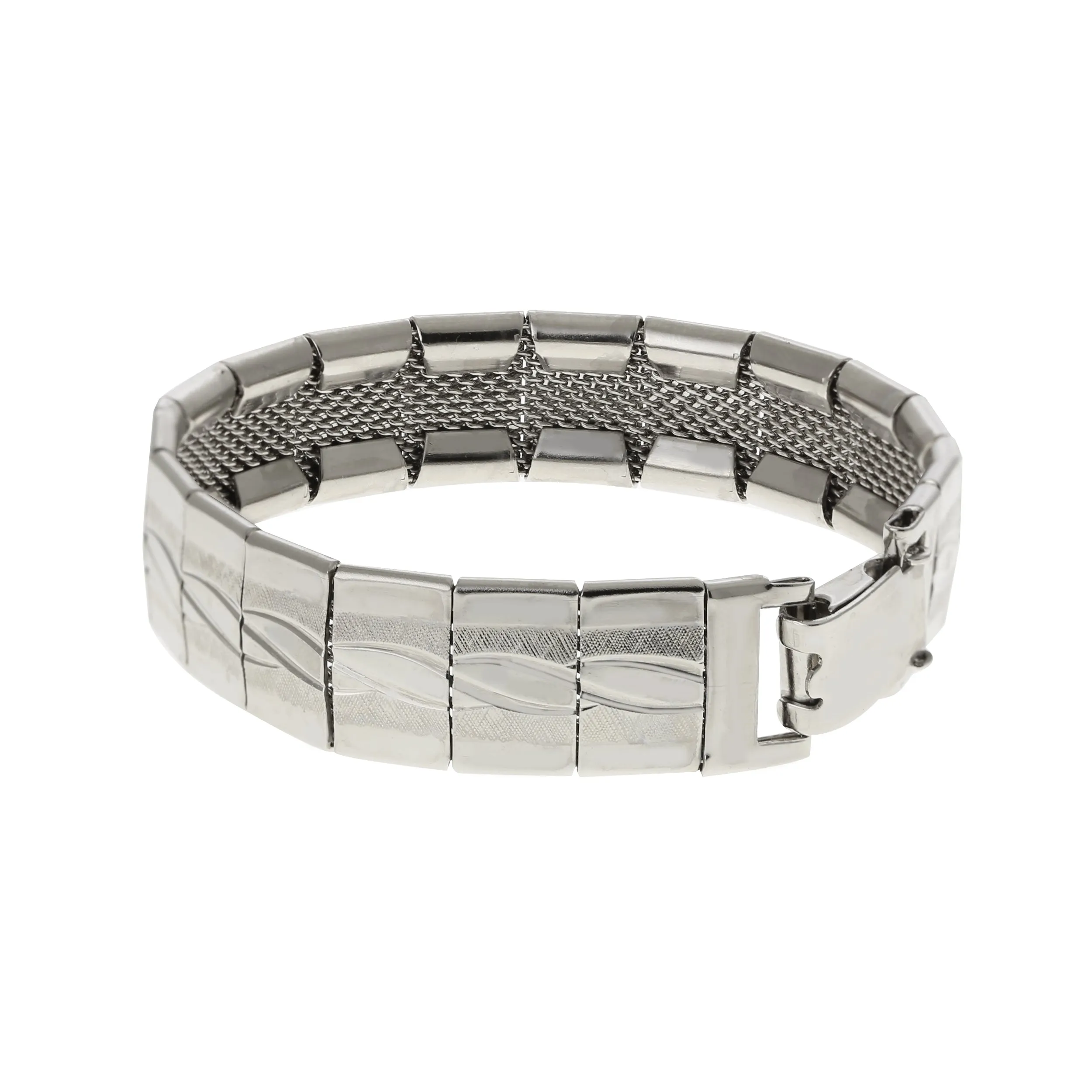 1928 Jewelry Elegant Wave Link Mesh Bracelet 1928 Jewelry