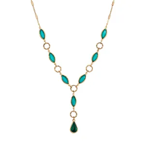 1928 Jewelry Emerald Garden Stone Y Necklace 16 3 Necklace 1928 Jewelry