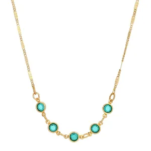 1928 Jewelry Emerald Green European Crystal Channel Necklace 16" 1928 Jewelry