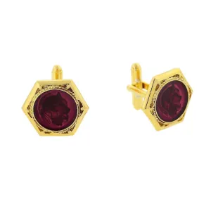 1928 Jewelry Enamel Ancient Greek Warrior Cufflinks 1928 Jewelry