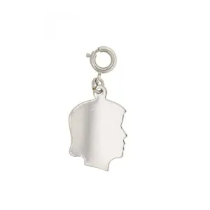 1928 Jewelry Engravable Girl Silhouette Charm 1928 Jewelry