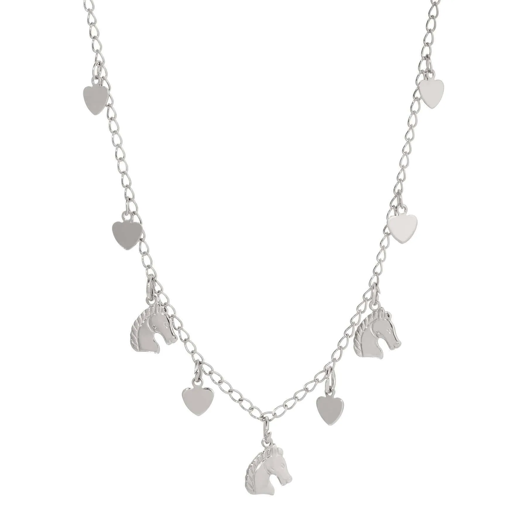 1928 Jewelry Equine & Heart Charms Necklace 16" 1928 Jewelry