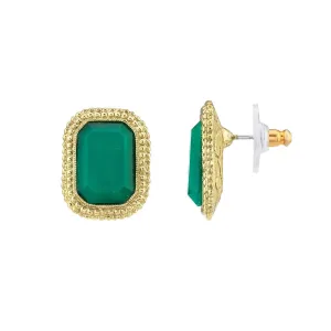 1928 Jewelry Estate Octagon Stone Post Earrings 1928 Jewelry