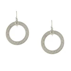 1928 Jewelry Etched Round Drop Earrings 1928 Jewelry