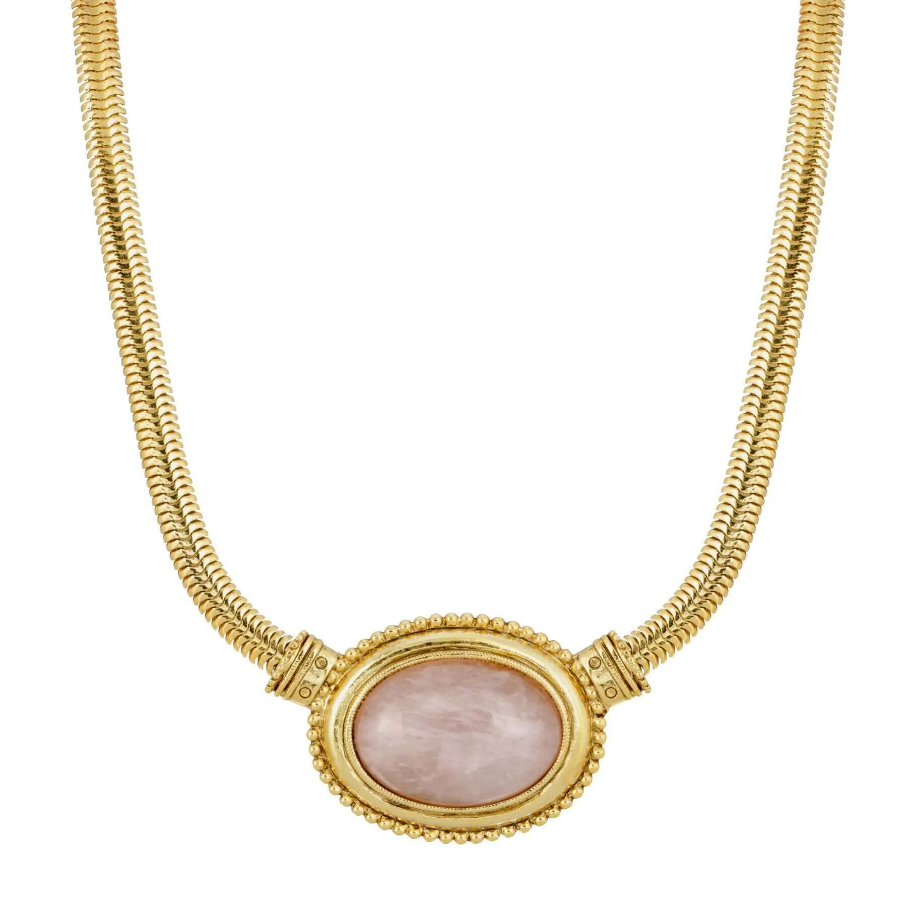 1928 Jewelry Eternal Elegance Oval Gemstone Collar Necklace 16"   3" Extension 1928 Jewelry