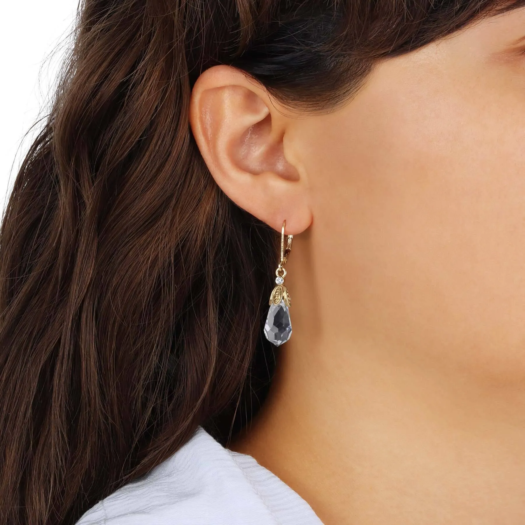 1928 Jewelry Euro Classico Crystal Teardrop Earrings 1928 Jewelry