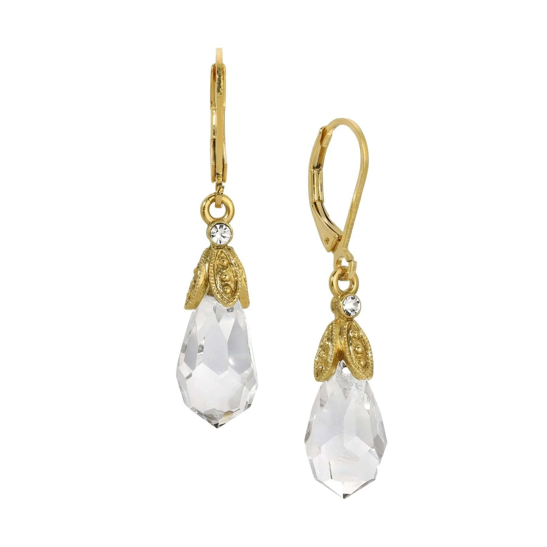 1928 Jewelry Euro Classico Crystal Teardrop Earrings 1928 Jewelry
