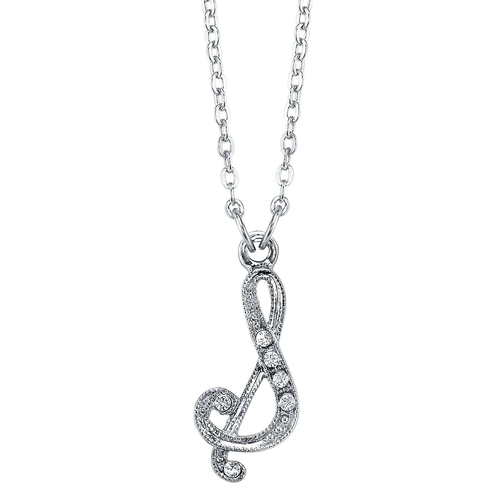 1928 Jewelry European Crystal Initial Necklace 16"   3" Extender 1928 Jewelry
