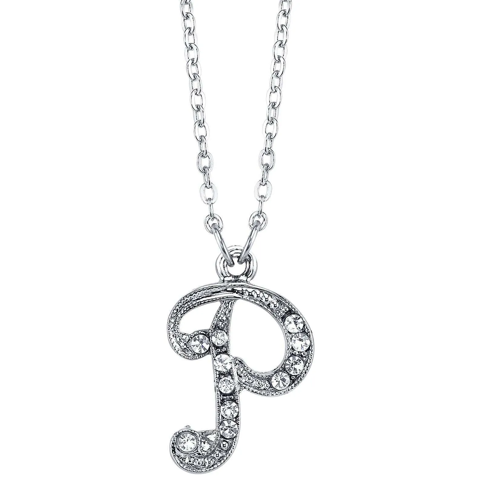 1928 Jewelry European Crystal Initial Necklace 16"   3" Extender 1928 Jewelry