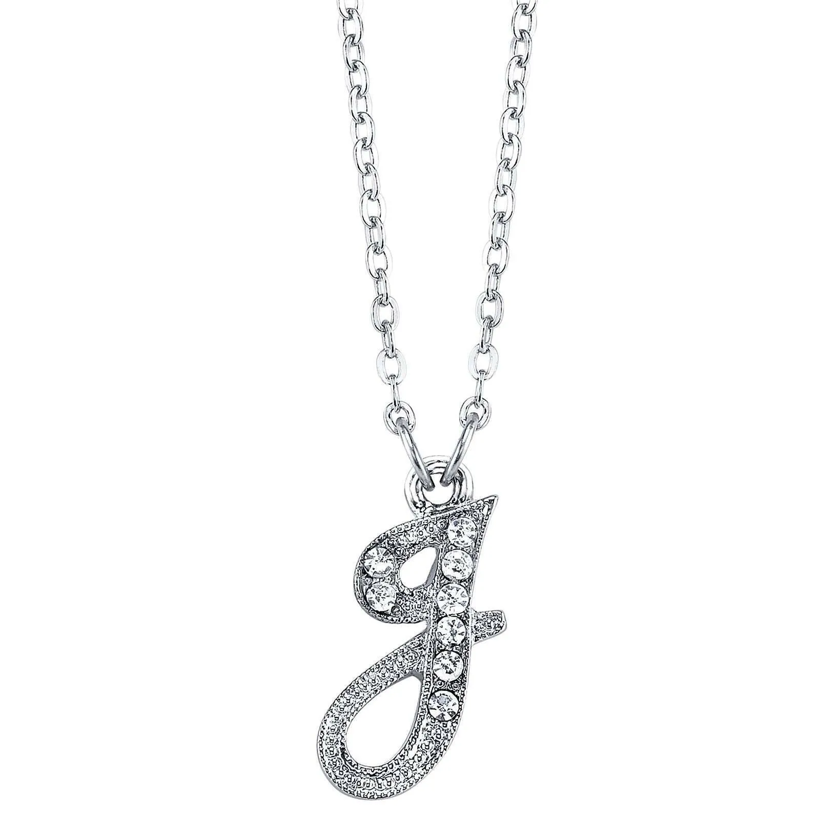 1928 Jewelry European Crystal Initial Necklace 16"   3" Extender 1928 Jewelry