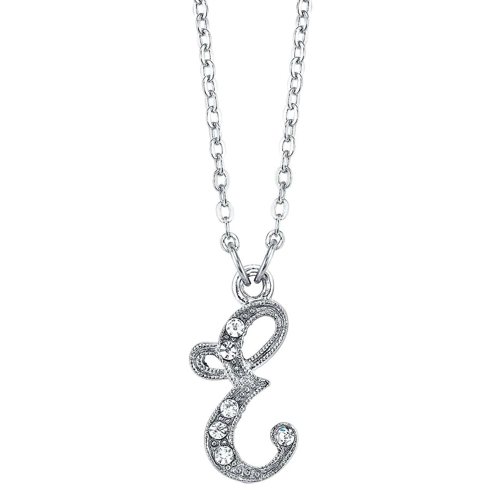 1928 Jewelry European Crystal Initial Necklace 16"   3" Extender 1928 Jewelry