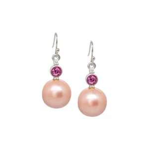 1928 Jewelry Faux Pearl Baubles & Crystals Drop Earrings - Small 1928 Jewelry