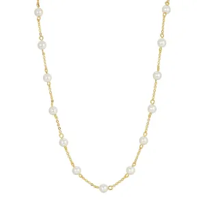1928 Jewelry Faux Pearl Cable Chain Necklace 16"   3" Extender 1928 Jewelry
