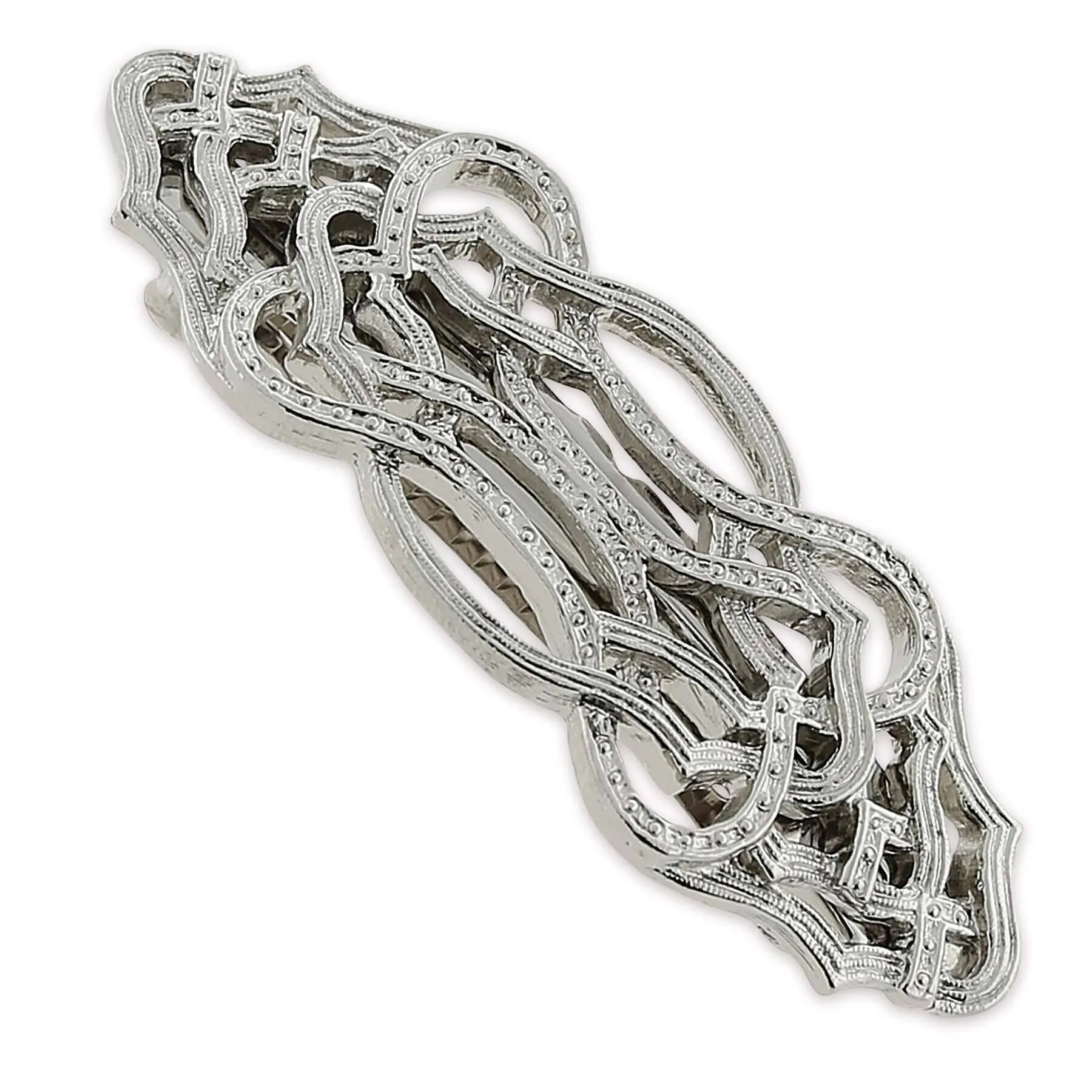 1928 Jewelry Filigree Art Deco Inspired Hair Barrette 1928 Jewelry