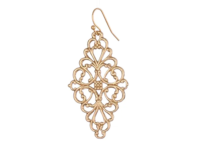 1928 Jewelry Filigree Diamond Drop Earrings 1928 Jewelry