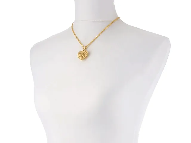 1928 Jewelry Filigree Heart With Austrian Crystal Accent Pendant Necklace 18" 1928 Jewelry