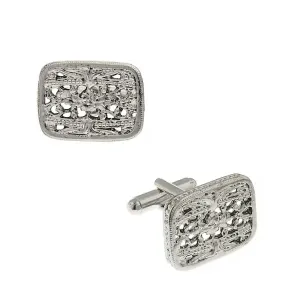 1928 Jewelry Filigree Rectangle Cufflinks 1928 Jewelry