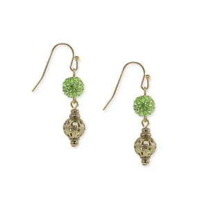 1928 Jewelry Fireball And Filigree Drop Earrings 1928 Jewelry
