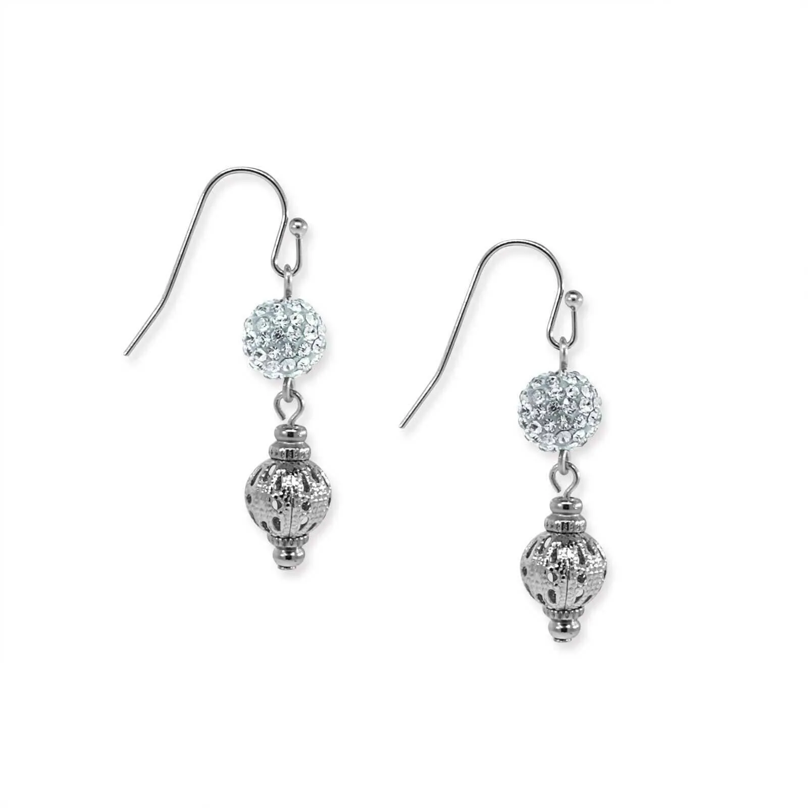 1928 Jewelry Fireball And Filigree Drop Earrings 1928 Jewelry
