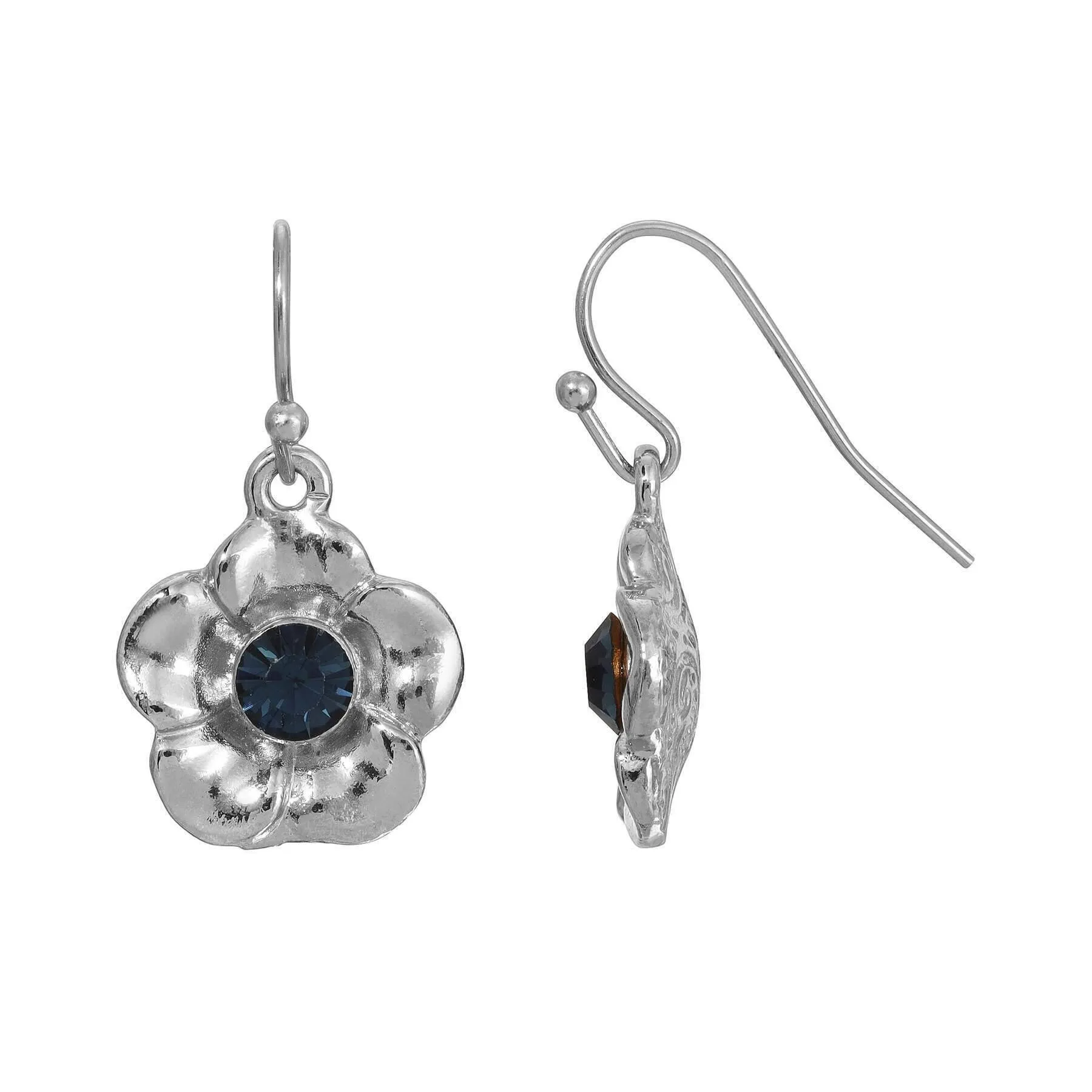 1928 Jewelry Flower & Crystal Drop Earrings 1928 Jewelry
