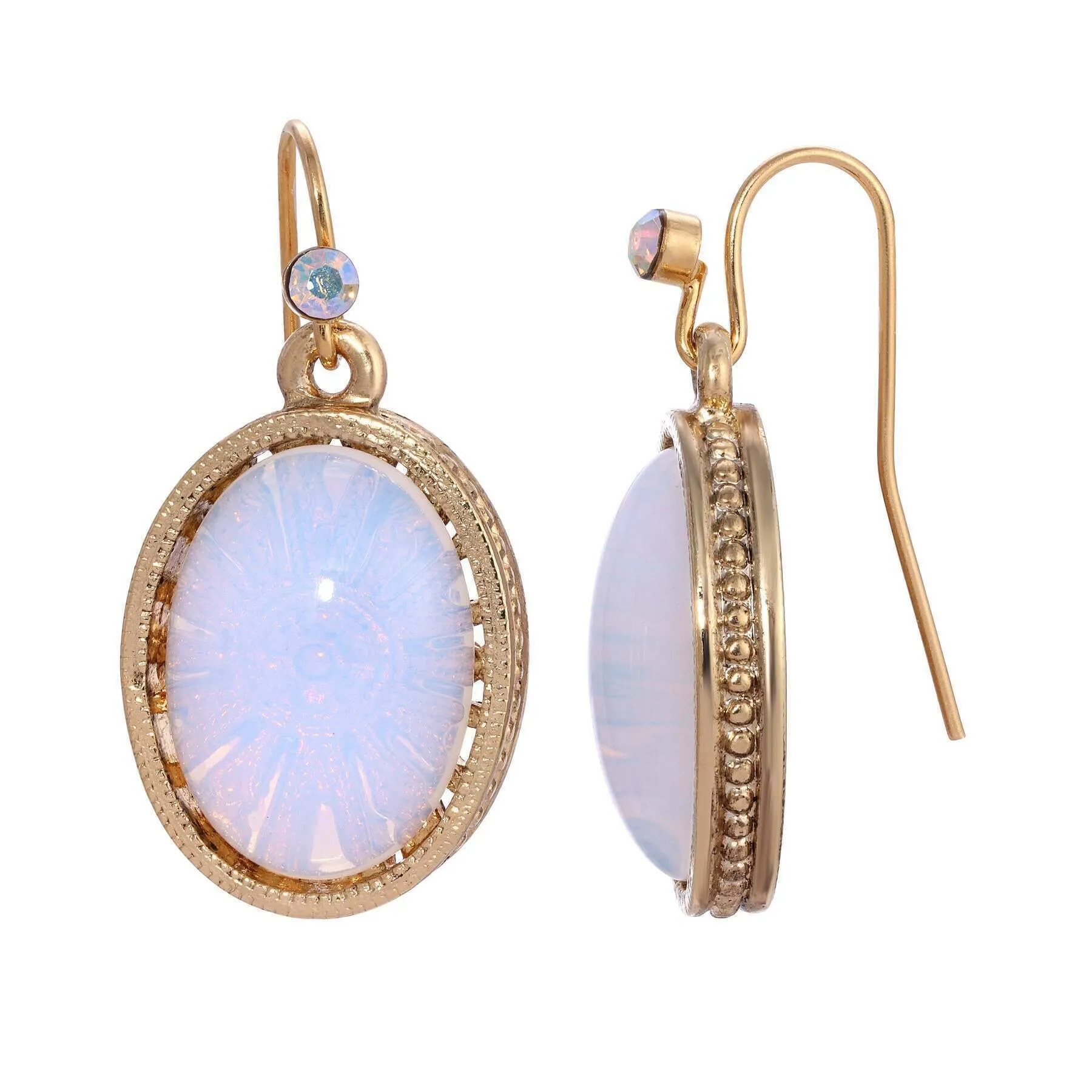 1928 Jewelry Flower Burst German Glass Drop Earrings 1928 Jewelry