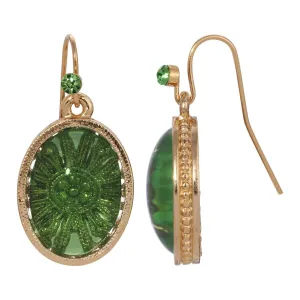 1928 Jewelry Flower Burst German Glass Drop Earrings 1928 Jewelry