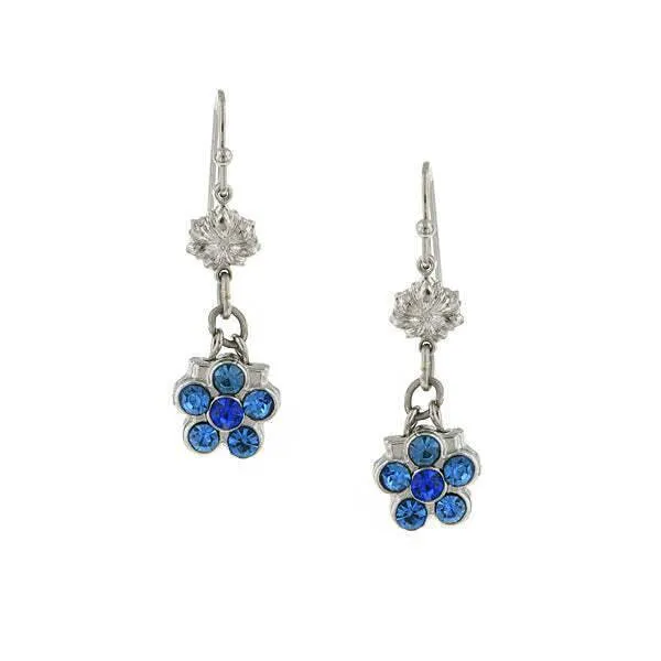 1928 Jewelry Flower Crystal Dangle Earrings 1928 Jewelry