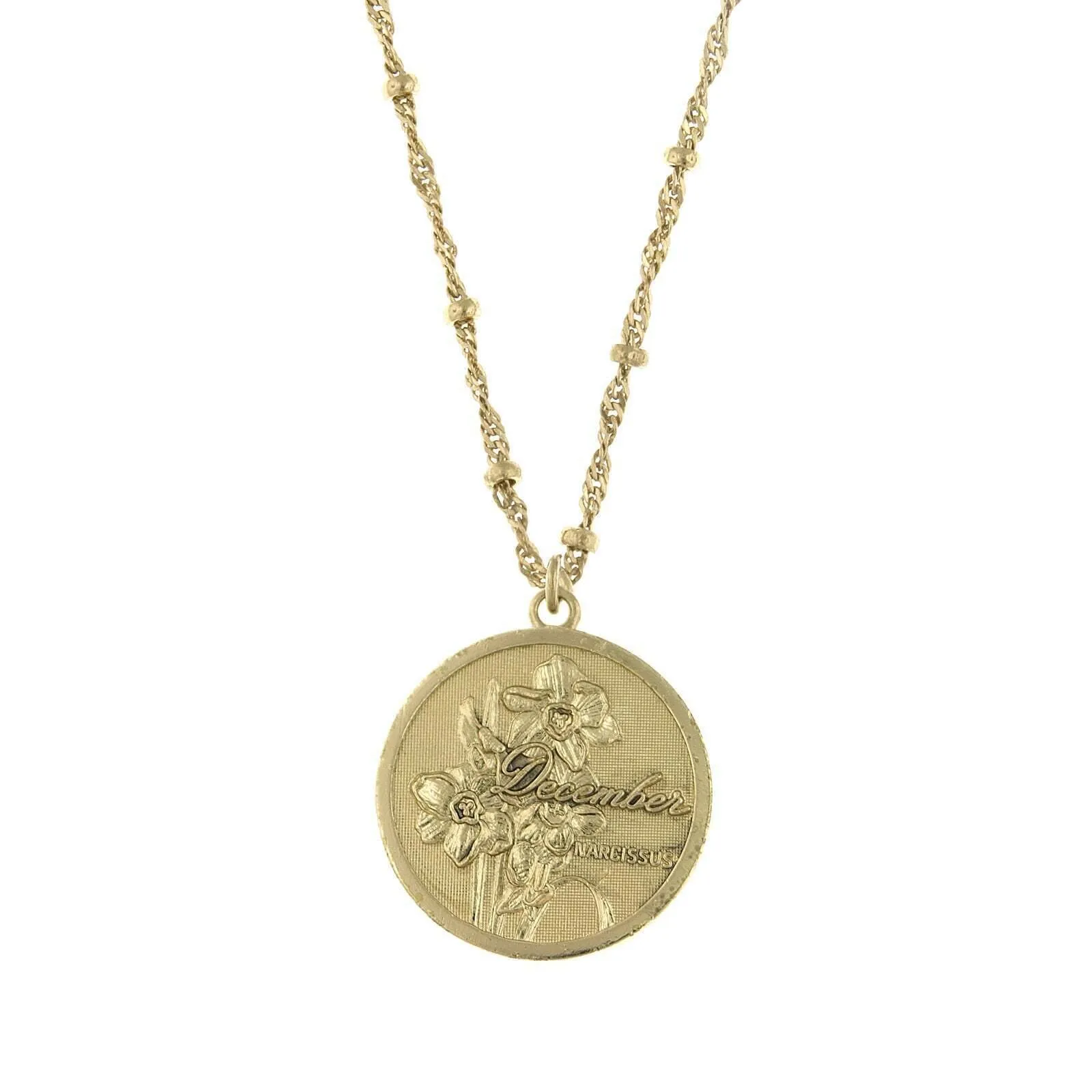1928 Jewelry Flower Of The Month Pendant Necklace 16" 1928 Jewelry