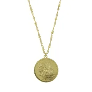 1928 Jewelry Flower Of The Month Pendant Necklace 16" 1928 Jewelry