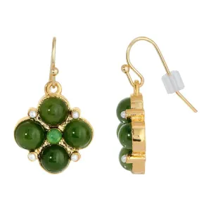 1928 Jewelry Four Round Gemstone Drop Earrings 1928 Jewelry