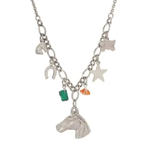 1928 Jewelry Frontier Multi Charm Pendant Necklace 16"   3" Extension 1928 Jewelry