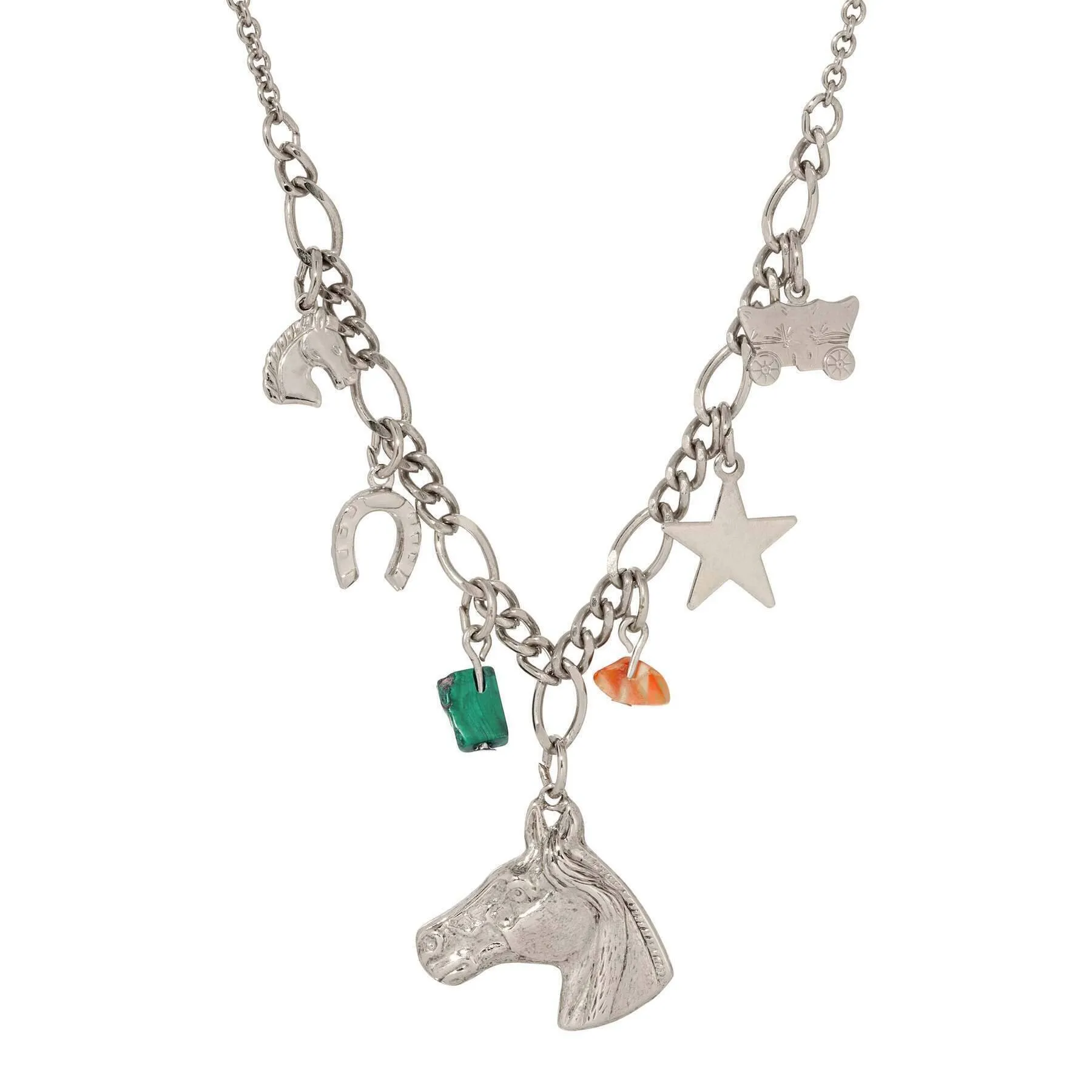 1928 Jewelry Frontier Multi Charm Pendant Necklace 16"   3" Extension 1928 Jewelry