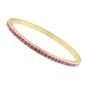 1928 Jewelry Fuchsia Austrian Crystal Bangle Bracelet 1928 Jewelry
