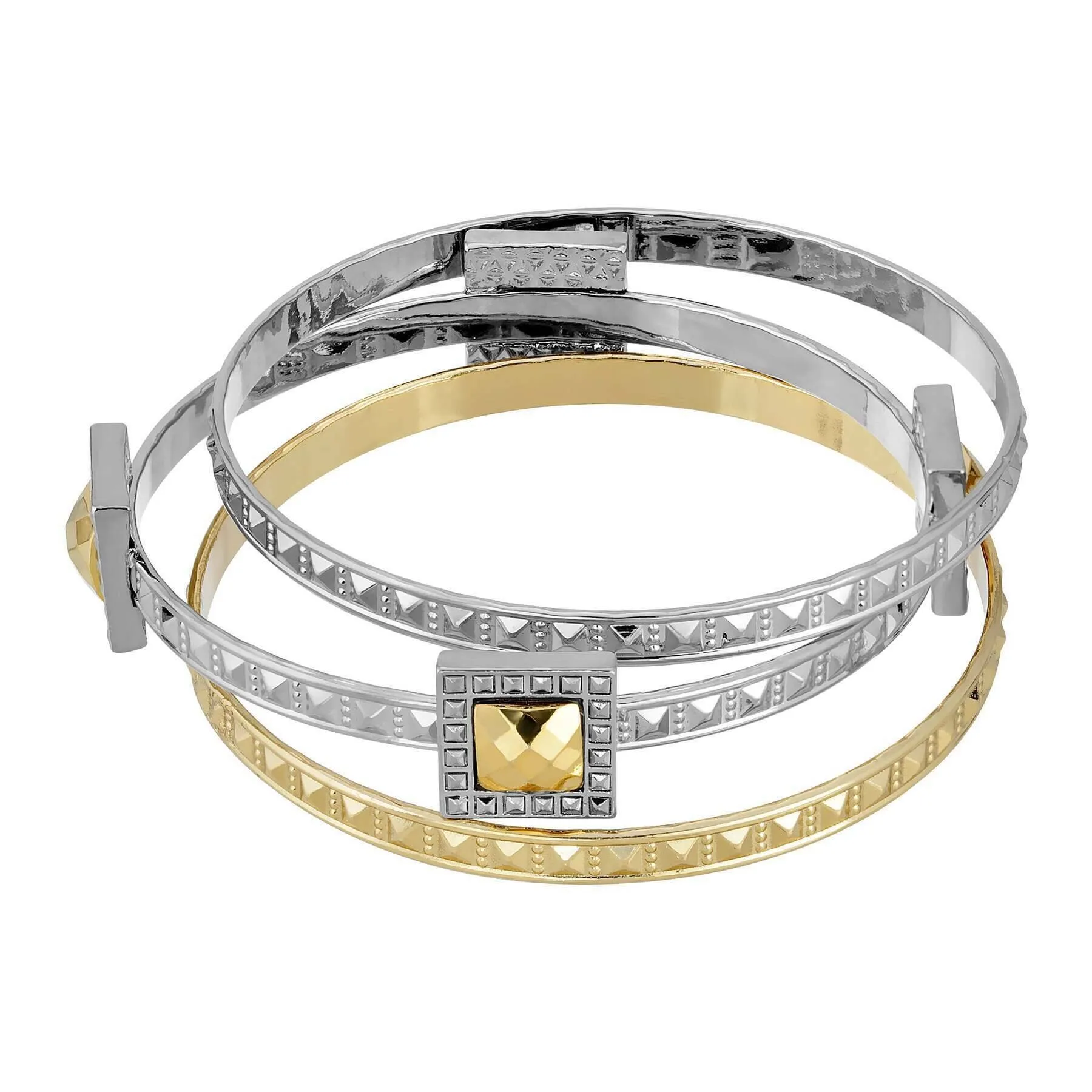 1928 Jewelry Fusion Lux 3 Pc Bangle Set Bracelet 1928 Jewelry