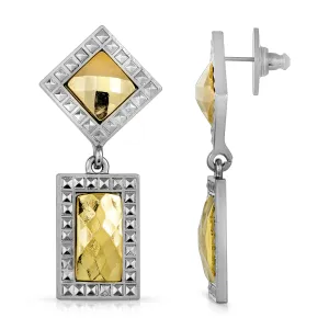 1928 Jewelry Fusion Lux Double Drop Square Earrings 1928 Jewelry