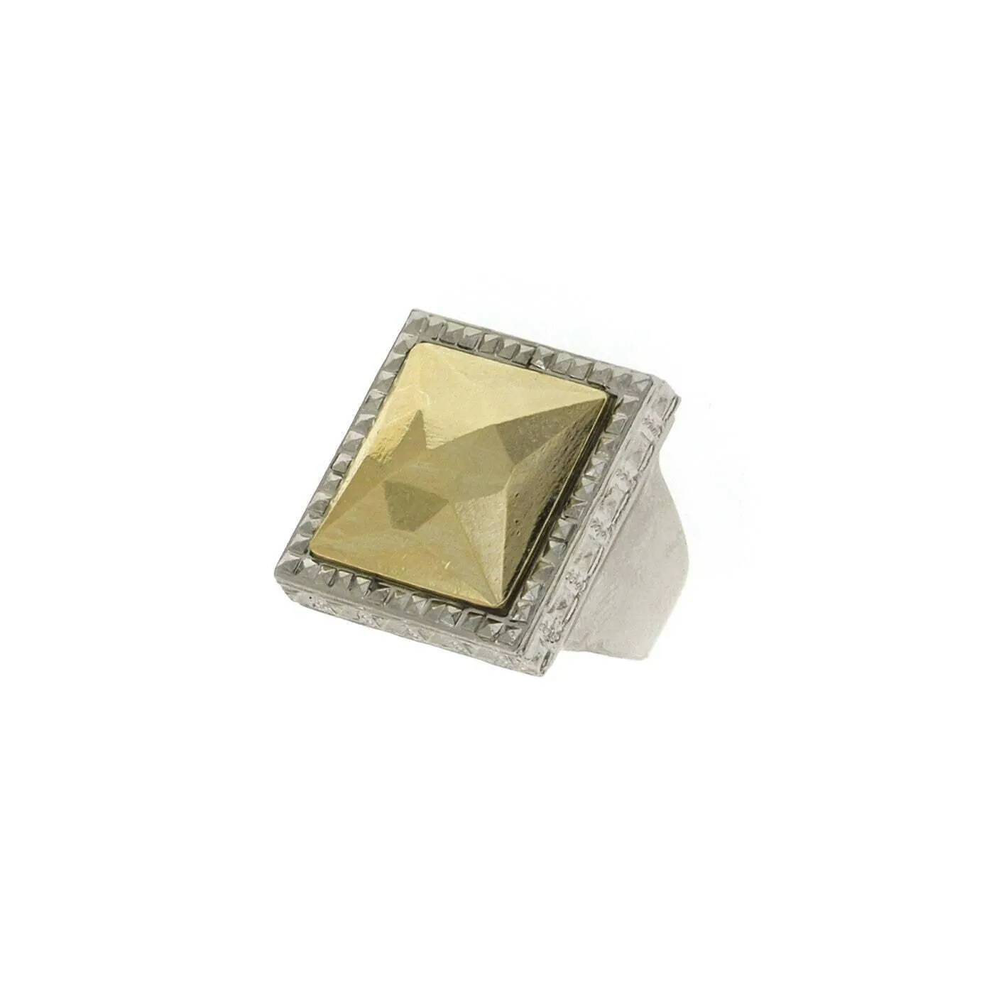 1928 Jewelry Fusion Lux Faceted Stone Square Ring 1928 Jewelry