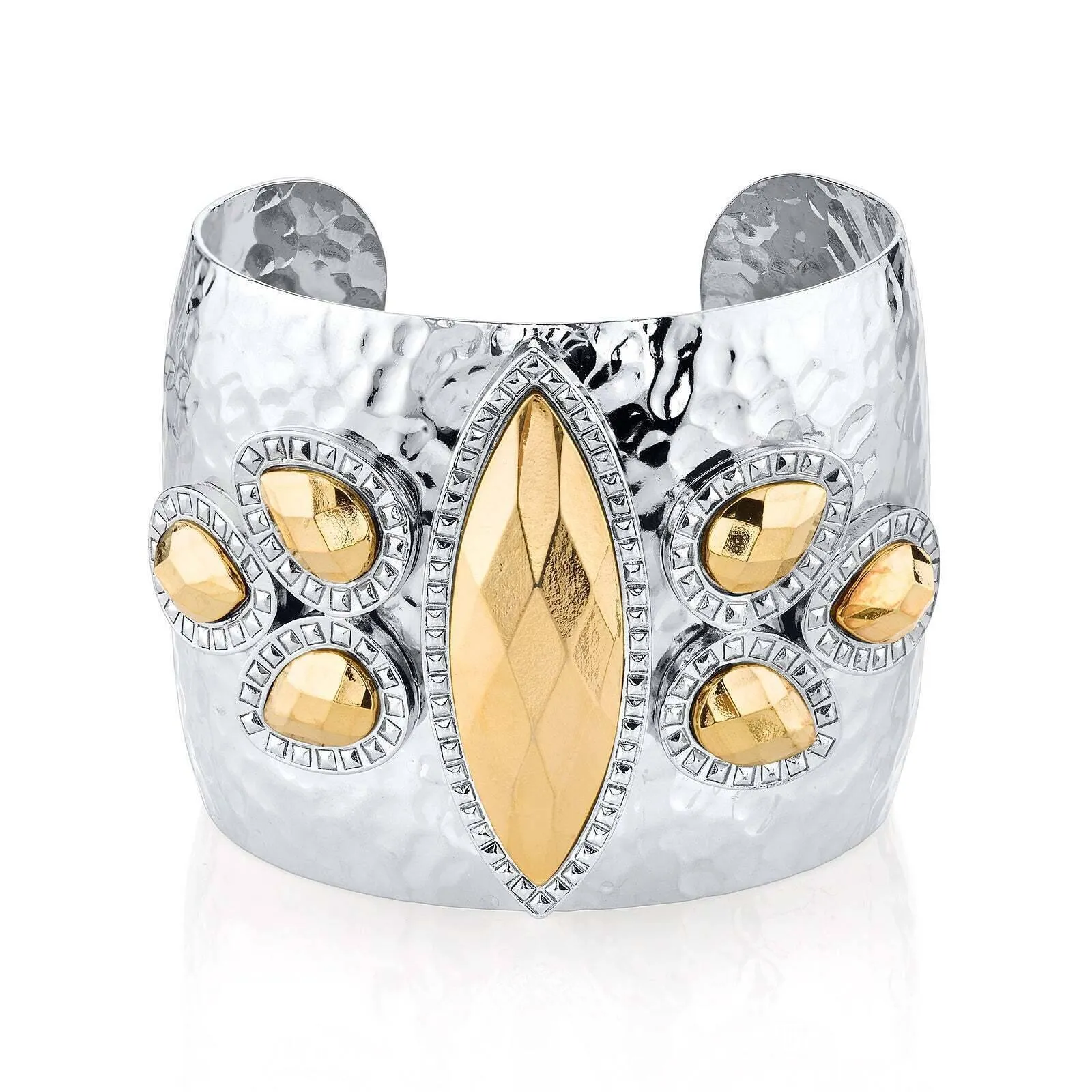 1928 Jewelry Fusion Lux Large Cuff Marquis Bracelet 1928 Jewelry