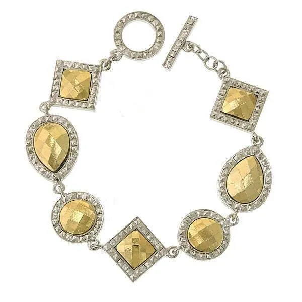1928 Jewelry Fusion Lux Multi Stone Toggle Bracelet 1928 Jewelry