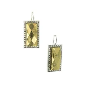 1928 Jewelry Fusion Lux Rectangle Wire Earrings 1928 Jewelry