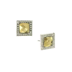 1928 Jewelry Fusion Lux Square Stud Earrings 1928 Jewelry