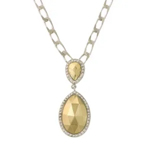 1928 Jewelry Fusion Lux Teardrop Pendant Necklace 16"   3" Extender 1928 Jewelry