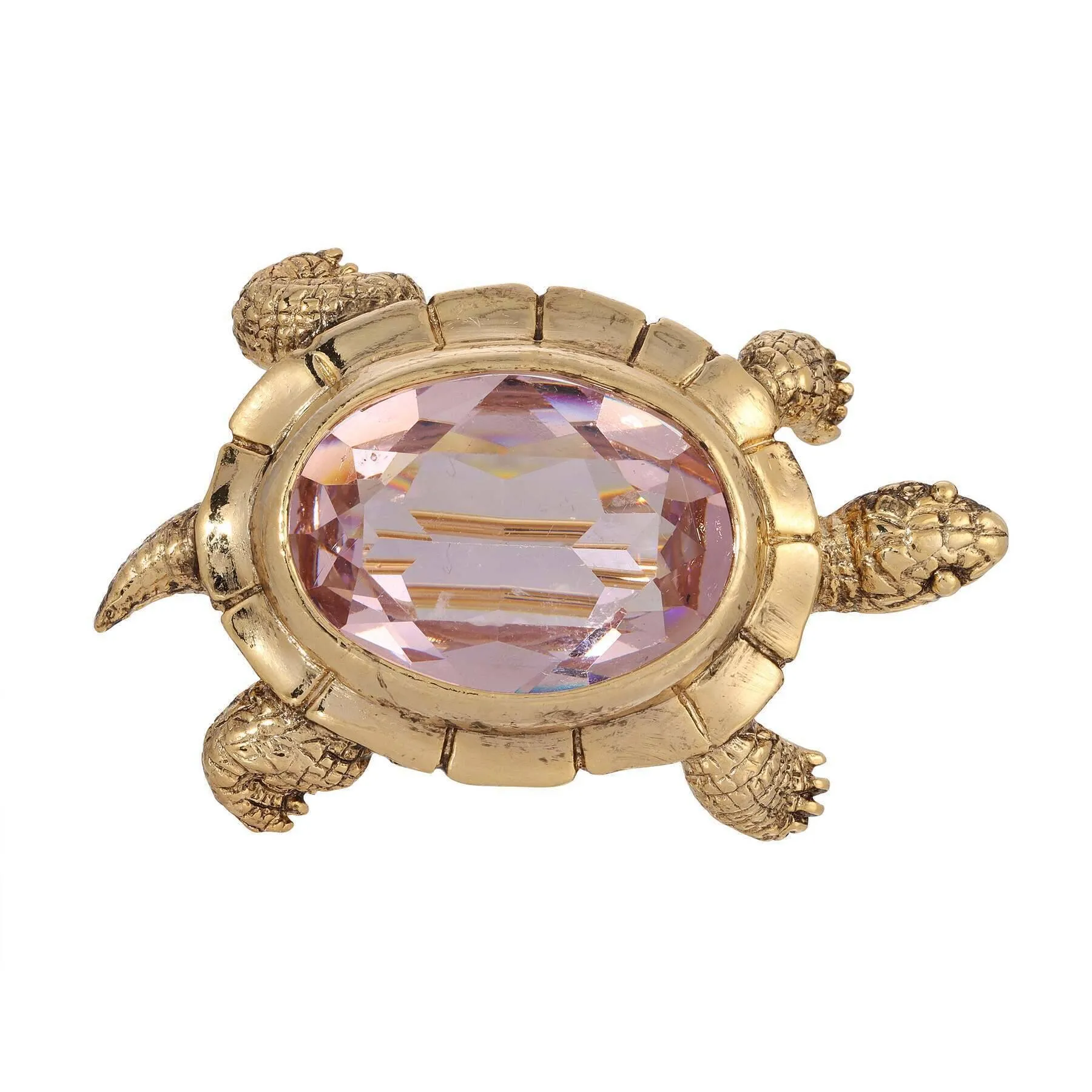 1928 Jewelry Galapagos Tortoise Austrian Crystal Pin 1928 Jewelry