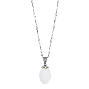 1928 Jewelry Gemstone Bead Pendant Necklace 26" 1928 Jewelry