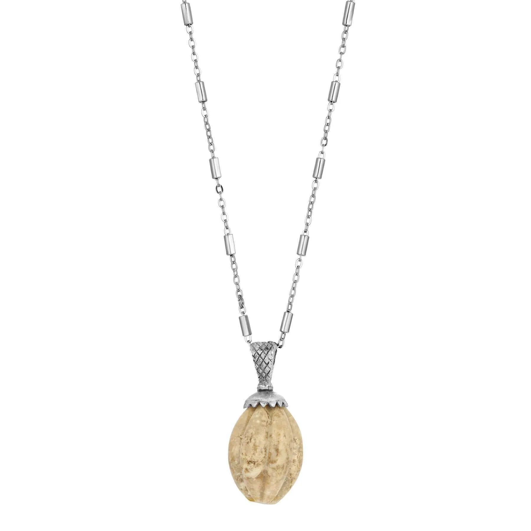 1928 Jewelry Gemstone Bead Pendant Necklace 26" 1928 Jewelry